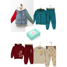 BeU Kids Erkek Çocuk 1 Yaş Hediye / Mini Dolap Seti - 4 Kombin Hediye Kutu Içerisinde