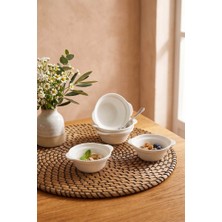 Tiesa Home 6lı Mini Porselen Reçellik Kahve Yanı Lokumluk Kahvaltılık Sosluk Yuvarlak