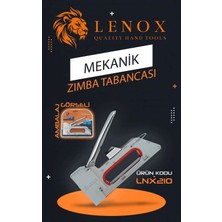 Lenox Tools Mekanik Zımba Tabancası 4 8 mm Güçlü El Zımbası Ahşap Kumaş Karton Uyumlu Paslanmaz Çelik