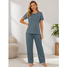 Mutlu City Kadın Orta Yaş ve Üzeri Kısa Kollu Anne Pijama Takımı 5540