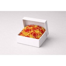 Orbak Kağıtçılık Beyaz Karton Takı Kutusu 9,5x9,5x2 cm – Kapaklı Model | 5 Adet + Taraftar Sarı/kırmızı Kırpıklı