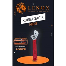 Lenox Tools 8 Inç 200 mm Ayarlanabilir Kurbağacık Anahtar Krom Vanadyum Ağır Hizmet Geniş Ağız