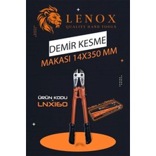 Lenox Tools Demir Kesme Makası 14 mm 350 mm Uzun Kollu Tel Çubuk Çivi Çelik Kesici Profesyonel Inşaat