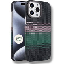 Bruntoo BR Iphone 15 Pro Max Uyumlu Vega Karbon Fiber Premium Lüks Ince Magsafe Telefon Kılıfı