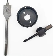 Lenox Tools Kapı Kilidi Kurulum Seti 3lü Ahşap Kapı Kilit Yeri Açma Aparatı Matkap Uyumlu 22 mm 54 mm