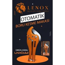 Lenox Tools Otomatik Boru Kesme Makası Pvc Plastik Ppr Pprc 42 mm Mandallı El Tipi Kesici Tesisat