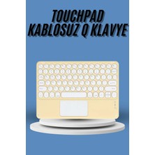 Sepetopia Touchpad Tüm Cihazlara Uyumlu Bluetooth Klavye Touchpad Slim Kablosuz Wifi Q Klavye