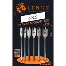 Lenox Tools 6 Parça Yaprak Matkap Ucu Seti 10 25 mm Ahşap Mdf Sunta Spade Uç Düz Sap Silindirik