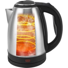 Sepetopia Elektrikli Paslanmaz Çelik Su Isıtcı Çelik Kettle 1.8 Lt. Uzun Ömürlü