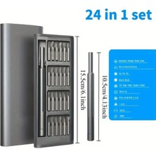 Lenox Tools 24'ü 1 Arada Hassas Manyetik Tornavida Seti Telefon Laptop Saat Tamir Uç Takımı Metal Kutu