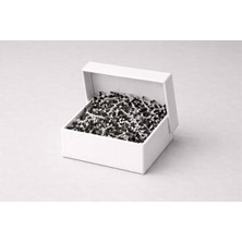 Orbak Kağıtçılık Beyaz Karton Takı Kutusu 9,5x9,5x2 cm – Kapaklı Model | 5 Adet + Taraftar Siyah/beyaz Kırpıklı