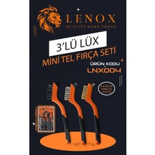Lenox Tools 3lü Mini Tel Fırça Seti Pirinç Tel Çelik Tel Plastik Tel Detay Temizlik Pas Kir Çıkarma Seti
