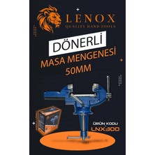 Lenox Tools Dönerli Masa Mengenesi Mini 50 mm Tezgah Mengenesi 360 Derece Döner Hobi Atölye Sabitleme