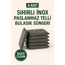 Duff Clean 4 Adet Sihirli Inox Telli Bulaşık Süngeri