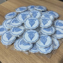 Atatuğ Hediyelik 50'li Mavi Uçan Balon Temalı Isme Özel Mermer Zemin Magnet Bebek Hediyeliği - Baby Shower ve Dağıtmalık Hatıra
