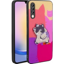 ZM Store Galaxy A70 Uyumlu Kılıf Parlayan Kabartmalı Ikonik Figürlü Amas Kapak