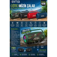 Azurtech Eıma E11 Kablosuz Bluetooth Hoparlör – Güçlü Bass ve Tws Destekli