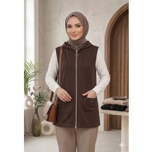 vesile Butik Cep Detaylı Spor Tesettür Yelek