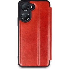 Durukar®  Vivo Y18 Kılıf Flip Cover - Kırmızı