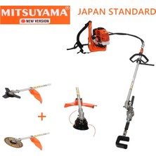 Mitsuyama Japon Sırt Tırpan + Kancalı Zeytin & Badem Silkeleme Hasat Aparatı Set 63CC 5,7 Hp