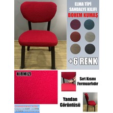 Home Elma Tipi Sandalye Kılıfı Lüx Bohem Kumaş Çok Kalın %100 Pamuk, Sırt Arkası Dahil Kapanıyor Fermuarlı