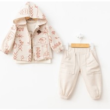Baby Fou Etnik Desen Montlu Takım