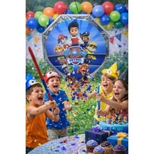 Paw Patrol Temalı Pinyata ve Sopası – Katlanabilir Doğum Günü Parti Oyunu 40 cm Konsept Seçenekli