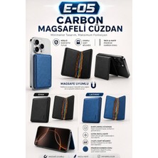 Azurtech E-05 Carbon Magsafe Uyumlu Kartlık Cüzdan – Ultra Ince Karbon Dokulu Manyetik