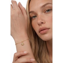 Ekinci Kuyumculuk 14 Ayar Altın Yıldız Charm Bileklik