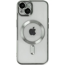 Toyigoo Mey Ithalat®  iPhone 14 Kılıf Kross Magneticsafe Kapak - Gümüş TYGRSYT9573