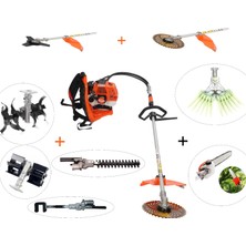 Mitsuyama Japon Sırt Tırpan + Profesyonel Lüks Full Bahçivan Set 63CC 5,7 Hp