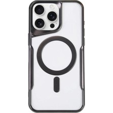 Durukar®  iPhone 15 Pro Max Kılıf Boyi Magsafe Silikon Kapak - Siyah