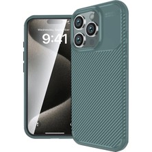 Durukar®  iPhone 16 Pro Max Kılıf Auto Focus Karbon Kapak - Koyu Yeşil