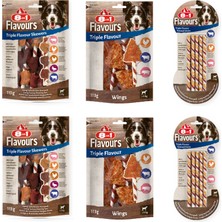 8in1 Flavours 3 Çeşit Karma Triple Flavour Köpek Ödülü 6 Lı Paket