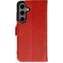 Durukar®  Samsung Galaxy S24 Kılıf Trend S Plus Kapaklı Kılıf - Kırmızı