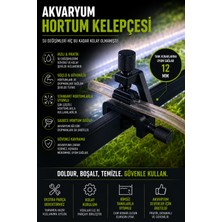 Dıymax Akvaryum Hortum Kelepçesi Sabitleyici | Su Değişim Aparatı | Rimli & Rimsiz Tank Uyumlu