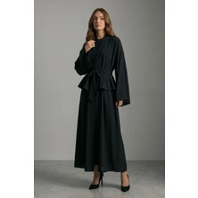 Passion Moda Evi Salaş Kesim Kuşaklı Kimona Elbise Takımı Pamuklu Kumaş