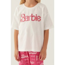 Modadua Barbie L1704-G Kız Çocuk Kısa Kol Pijama Takımı