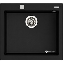 Teka  Forsquare Granit Evye Tek Göz 57X50 Siyah (115230005)