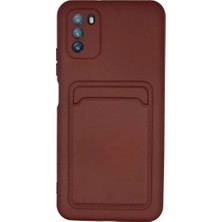 Toyigoo Mey Ithalat®   Pocophone M3 Kılıf Kelvin Kartvizitli Silikon - Bordo TYGRSYT9573