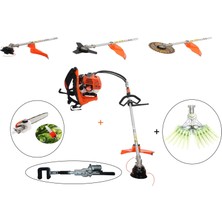 Mitsuyama Japon Sırt Tırpan + Dal Budama + Tırnaklı - Kancalı Zeytin & Badem Silkeleme Hasat Aparatı 63CC 5,7 Hp