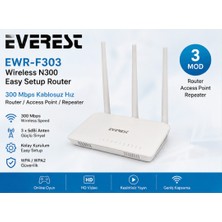 NIXCON Everest EWR-F303 300 Mbps Wireless N300 Kablosuz Router Access Point Repeater