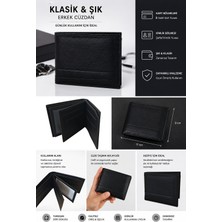 Big Store Minimal Erkek Cüzdan Ince Tasarım Kartlıklı Siyah Günlük Kullanım Cüzdan