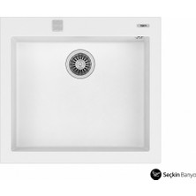 Teka  Square 55*48 Tek Göz Granit Evye Beyaz (115230009)