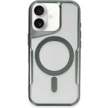 Durukar®  iPhone 16 Plus Kılıf Boyi Magsafe Silikon Kapak - Yeşil