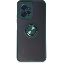 Toyigoo Mey Ithalat®   Redmi Note 12 4g Kılıf Montreal Yüzüklü Silikon Kapak - Yeşil TYGRSYT9573