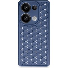 Toyigoo Mey Ithalat®   Redmi Note 13 Pro 4g Kılıf Petek Silikon Kapak - Lacivert TYGRSYT9573