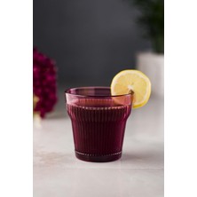 Küçük Hazine Akrilik Mürdüm Tekli Kısa Bardak & Su Meşrubat Kahve Yanı Bardağı 300 ml ( Cam Değildir )