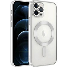 Toyigoo Mey Ithalat®  iPhone 14 Pro Max Kılıf Kross Magneticsafe Kapak - Gümüş TYGRSYT9573