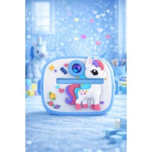 Sevimli Unicorn Dinozor Çocuk Kamerası Çok Renkli Anında Baskı Mini Fotoğraf Makinesi